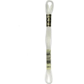 DMC 117-3865 Mouline Stranded Cotton Six Strand Embroidery Floss Thread, Winter White, 8.7-Yard