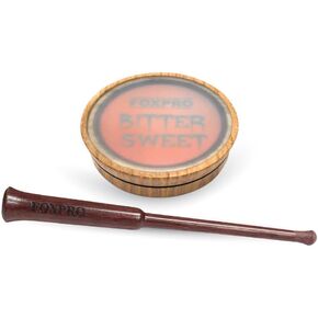 FOXPRO Bittersweet Pot Glass and Slate Turkey Call for Hunting Two-Sided Turkey Pot Call Honey Locust Wood Pot and One-Piece Purple Heart Striker in Kuwait