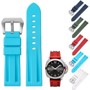 FKM Rubber Band For Panerai Watches With Buckle, Replacement Watch Bands For Panerai Watches - Multiple Colors