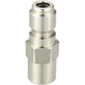Pressure Washer Coupler/Outer Washer Gun Adapter Universal for Car/Durable Stainless Steel 1/8" / 1 Pcs Silver Tone