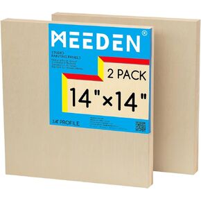 MEEDEN Unfinished Wood Canvas Board: 3/4" Deep 18x24" Wooden Canvas Panel Pack of 2 - Blank Cradled Wood Art Board for Painting