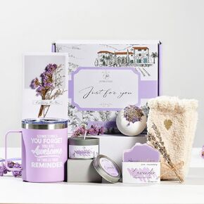 Birthday Gifts for Women Who Have Everything Mothers Day Gifts Inspirational Gifts Lavender Spa Gift Basket Set for Mom Sister Wife Girlfriend Nurse Coworker Best Friend Gifts Spa Baskets