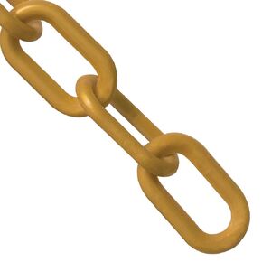 Mr. Chain Plastic Barrier Chain, Gold, 1-Inch Link Diameter, 100-Foot Length (10009-100)