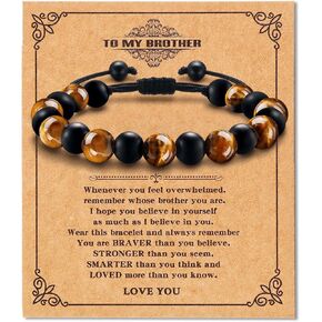 Yellow Tiger Eye Bracelets for Men Boys - Enhance Aura and Charm - Graduation Birthday Anniversary Back to School Christmas Gifts for Son, Husband, Grandson, Brother