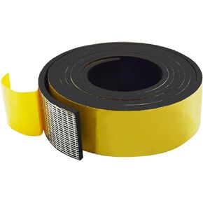 TEKDOE Adhesive Solid Neoprene Rubber Strips, Sheets, Rolls - 1 Inch Wide, 1/8 Inch Thick, 5 Feet Long - DIY Gaskets, Seals, Warehouse Flooring, Weather Stripping, Pads