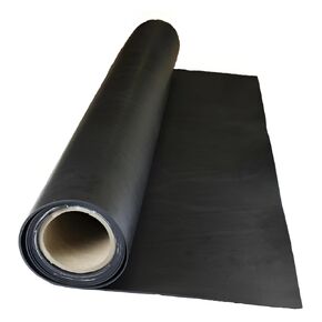 Rubber Sheet, EPDM, Rubber Width 2 in, Rubber Length 2 ft, Rubber Thickness 1/2 in, 60A, Plain Backing