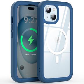 حافظة لهاتف iPhone 15، متوافقة مع Magsafe، [حماية من السقوط من الدرجة العسكرية] إطار من السيليكون الناعم وغطاء خلفي صلب من البولي كربونات 3 في 1 مقاوم للصدمات لهاتف iPhone 15 6.1 بوصة (وردي)