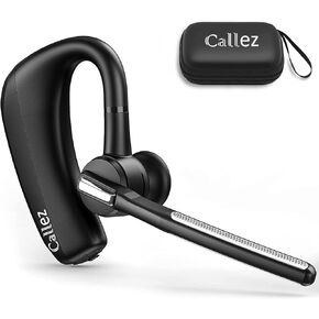 Bluetooth Headset for iPhone Android Cell Phone, Bluetooth Earpiece V5.0 with CVC8.0 Dual Mic Noise Cancelling & Mute/Volume Buttons, Hands-Free Wireless Headset for Trucker Business Office