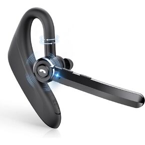 Dual-Mic AI Noise Cancelling Bluetooth Headset for Cell Phones, 30Hrs HD Talktime 10 Days Standby Wireless Bluetooth Earpiece IPX6 Waterproof Ultra-Light Wireless Headset Truckers/Office/Business in Kuwait