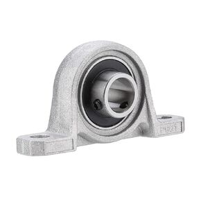Pillow Block Bearing, 12mm / 0.47" Bore Ball Mounted Pillow Block Insert Bearing Zinc Alloy Flange Bore Auto Self Adjust Center Mounted Support