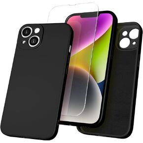 Compatible with iPhone 14 Case with Screen Protector, Enhanced Camera Cover, Slim Fit Protective Phone Case for iPhone 14 6.1" (Papaya Orange)