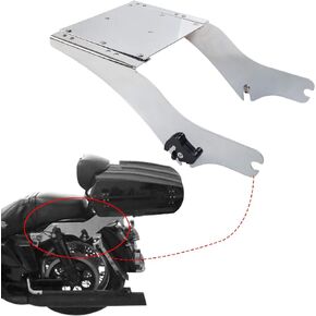 ECOTRIC King Tour Pack Trunk Bracket Rack Compatible with 1997-2008 Harley Touring FL Mount King Tour Pack Pak Latches Razor Chop Trunk Mount - Black