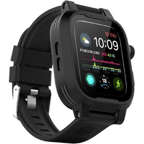 ShellBox Case Waterproof Apple Watch Case Series 6 / Series 5/4/SE 40mm, IP68 Certified Shockproof Impact Resistant Apple iWatch Full Body Protective Case with Built-in Screen Protector(Black)…
