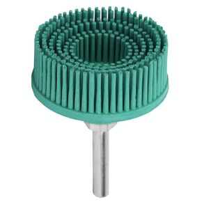 Bristle Brush Disc 2 Inch Rubber Abrasive Brush Polishing Grinding Wheel for Burr Rust Removal(Green)