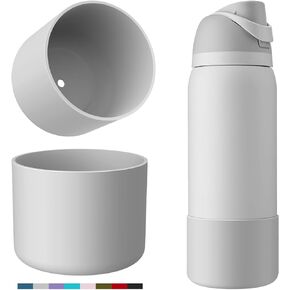 Silicone Boot for Owala Water Bottle 24 oz 32 oz 40 oz, 2PCS Anti-Slip Protective Sleeve for FreeSip/Twist/Flip Water Bottles, BPA Free, Dishwasher Safe, Bottom Bumper Cover Cup Accessories