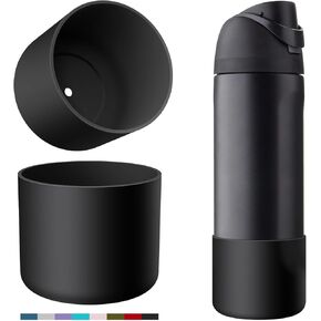 حذاء من السيليكون لزجاجة مياه Owala سعة 24 أونصة 32 أونصة 40 أونصة، قطعتان من الأكمام الواقية المضادة للانزلاق لزجاجات المياه FreeSip/Twist/Flip، خالية من BPA، آمنة للاستخدام في غسالة الأطباق، ملحقات الأكواب بغطاء ممتص للصدمات سفلي in Kuwait