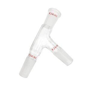 Glass 3 Way Distilling Adapter with 24/40 Joints for Distillation Apparatus and Organic Chemistry Distilling Head Lab Glassware