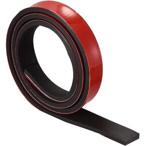 uxcell Adhesive Rubber Sheet Rolls 1/4" T x 0.59" W x 39.37" L, Neoprene Back Solid Rubber Strips for DIY Gasket, Sealing Padding, Reduce Vibration Mat