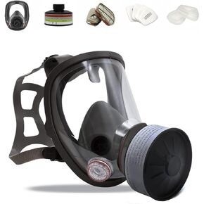 Full Face Respirаtor Reusable, Organic Vapor Respirаtor Compatible with Particulate Filter, Protection for Painting