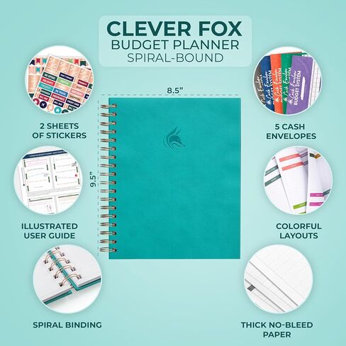 Clever Fox Budget Planner – Coiled Finance Book, Monthly Financial Journal, Budgeting Organizer & Expense Tracker Notebook, 8.5x9.5″ (Rose Gold) in Saudi Arabia