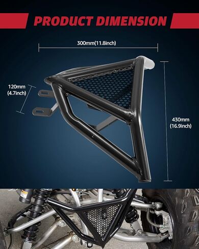 A & UTV PRO Front Bumper Guard, Compatible with 2006-2023 Yamaha Raptor 700 / 700R, Brushguard Bumper Protector Accessories in Saudi Arabia