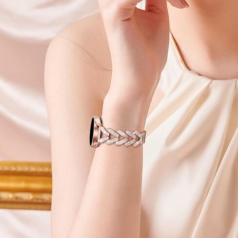 VISOOM Watch Bands For Samsung Galaxy Watch 7/6/5/4/2 40mm 44mm bands Gold Women Dressy Metal 20mm Samsung Watch3 Watch6 Classic 43mm 47mm Straps Luxury Galaxy Watch4 Classic 42/46mm bracelet Girls in Saudi Arabia