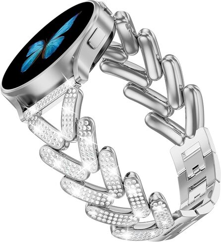 VISOOM Watch Bands For Samsung Galaxy Watch 7/6/5/4/2 40mm 44mm bands Gold Women Dressy Metal 20mm Samsung Watch3 Watch6 Classic 43mm 47mm Straps Luxury Galaxy Watch4 Classic 42/46mm bracelet Girls in Saudi Arabia