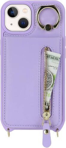 iPhone 14 Plus Wallet case for Women, iPhone 14 Plus Phone Case with Card Holder Strap Credit Card Slots Crossbody with Kickstand Zipper Case for iPhone14Plus - White Leopard in Saudi Arabia