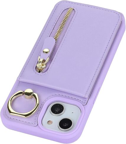 iPhone 14 Plus Wallet case for Women, iPhone 14 Plus Phone Case with Card Holder Strap Credit Card Slots Crossbody with Kickstand Zipper Case for iPhone14Plus - White Leopard in Saudi Arabia