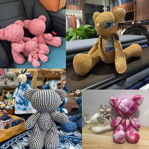 15in/Sitting Height 9in Fosdonge Acrylic Memory Bear Template Ruler Set with Detailed Instructions, Sewing Patterns for Beginners, Teddy Bear Quilting templates (Sitting Height 9in) in Saudi Arabia