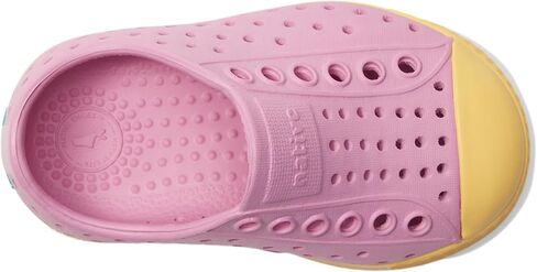 Native Shoes Kids Jefferson (طفل صغير/طفل صغير) - جزء علوي وبطانة EVA - ثقوب للتحكم في درجة الحرارة وردي بارد/أصفر أناناس 10 طفل صغير M in Saudi Arabia