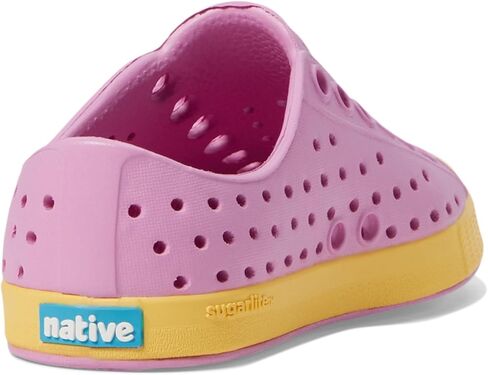 Native Shoes Kids Jefferson (طفل صغير/طفل صغير) - جزء علوي وبطانة EVA - ثقوب للتحكم في درجة الحرارة وردي بارد/أصفر أناناس 5 طفل صغير M in Saudi Arabia