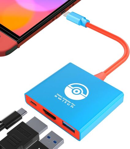 محطة إرساء التلفزيون لنينتندو سويتش/سويتش OLED، بديل قاعدة التبديل المحمولة لنينتندو سويتش دوك سويتش محول HDMI 4K/60 هرتز سويتش تي في دوك صغير وعصري سويتش ترافيل دوك in Kuwait