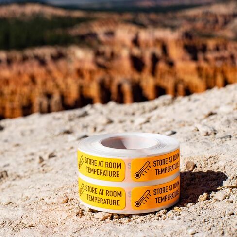 Store at Room Temperature Medical Healthcare Labels, 0.5 x 1.5 Inches in Size, 500 Labels on a Roll in Kuwait