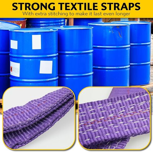 Drum Handling Sling Heavy-Duty Barrel Lifting Rachet Strap for 55 Gallon Drum Capacity up to 1000lb with Protector in Kuwait