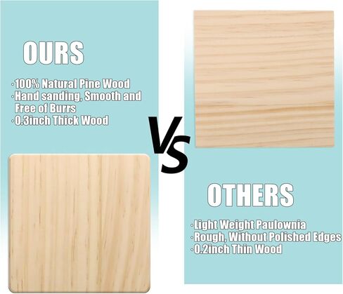 12 قطعة من قواعد الأكواب الخشبية المستديرة غير المكتملة، SIJDIEE مقاس 4 بوصة مصنوعة من قواعد خشبية فارغة مع نقاط سيليكون مضادة للانزلاق لطلاء الخشب الملون ونقش ديكور المنزل in Kuwait