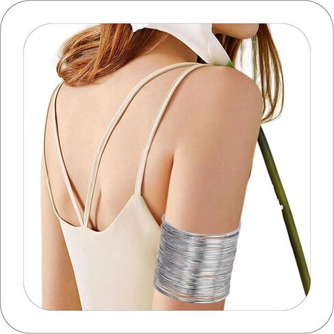 SANDOO Minimalist Arm Cuff - Gold Arm Cuff Upper Arm,Arm Bracelet Upper Arm,Upper Arm Cuff, Dainty Layered Arm Bangle Armband Armlet Jewelry in Saudi Arabia