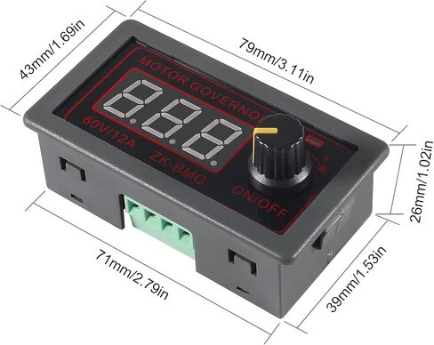 Motor Speed Controller, PWM DC 12V 24V 60V 500W Adjustable Speed Regulator with Stepless Variable Rotary Switch PWM Signal Generator Driver Module (1PACK) in Saudi Arabia
