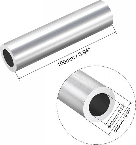 uxcell 6063 Aluminum Round Tube 20mm OD 10mm Inner Dia 100mm Length Pipe Tubing 3 Pcs in Saudi Arabia