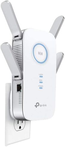 tp-link AC2600 موسع نطاق Wi-Fi ثنائي النطاق مع منفذ جيجابت إيثرنت، يمتد WiFi إلى المنزل الذكي وأجهزة Alexa، 4x4 MU-MIMO (RE650) (متجدد) in Saudi Arabia