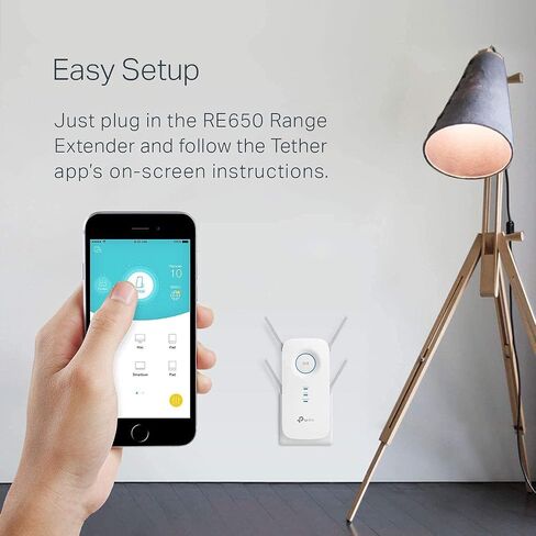 tp-link AC2600 موسع نطاق Wi-Fi ثنائي النطاق مع منفذ جيجابت إيثرنت، يمتد WiFi إلى المنزل الذكي وأجهزة Alexa، 4x4 MU-MIMO (RE650) (متجدد) in Saudi Arabia