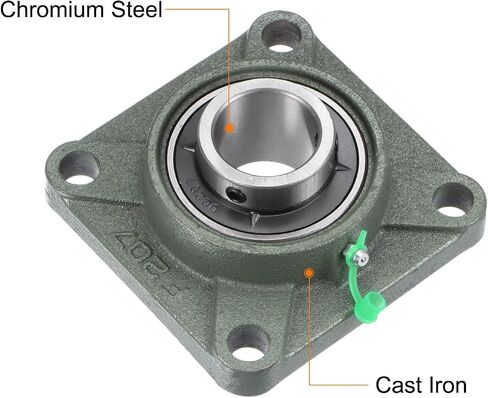 uxcell UCF210 Flange Block Bearings 50mm Bore Cast Iron Bearing Unit Set Screw Lock in Saudi Arabia