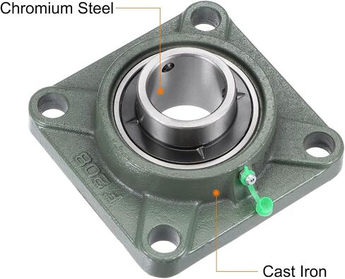 uxcell UCF210 Flange Block Bearings 50mm Bore Cast Iron Bearing Unit Set Screw Lock in Saudi Arabia