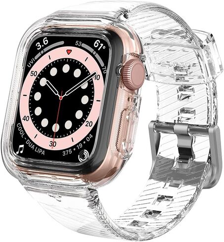Spigen Liquid Crystal Pro Designed for Clear Apple Watch Band with Case Series SE2/6/SE/5/4 (40mm) - Crystal Clear in Saudi Arabia