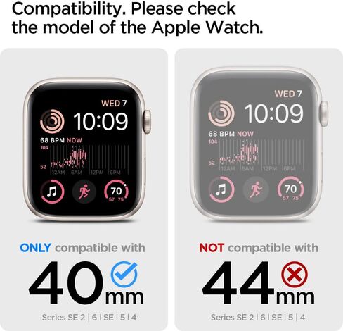 Spigen Liquid Crystal Pro Designed for Clear Apple Watch Band with Case Series SE2/6/SE/5/4 (40mm) - Crystal Clear in Saudi Arabia