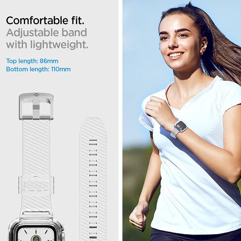Spigen Liquid Crystal Pro Designed for Clear Apple Watch Band with Case Series SE2/6/SE/5/4 (40mm) - Crystal Clear in Saudi Arabia
