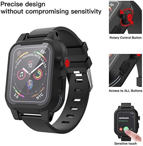 حافظة YOGRE Apple Watch 42mm Series 3 Series 2، حافظة مقاومة للماء وواقي شاشة مدمج مع حماية كاملة للجسم 360 درجة، غطاء مقاوم للغبار لـ iwatch 42mm Series 3 Series 2 in Kuwait