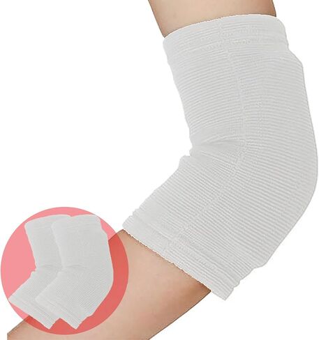 D&M Elbow Pad sleeve, 12mm thick pad, White, L-size, 2pcs, Made In Japan, 737 in Kuwait