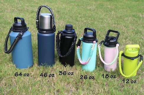 مقبض باراكورد لزجاجات المياه YETI Rambler 46oz 36oz 26oz 64oz 18oz 12oz، حزام حمل متين - حامل in Kuwait