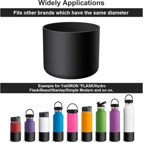 حذاء من السيليكون لزجاجة مياه Owala سعة 24 أونصة 32 أونصة 40 أونصة، قطعتان من الأكمام الواقية المضادة للانزلاق لزجاجات المياه FreeSip/Twist/Flip، خالية من BPA، آمنة للاستخدام في غسالة الأطباق، ملحقات الأكواب بغطاء ممتص للصدمات سفلي in Kuwait